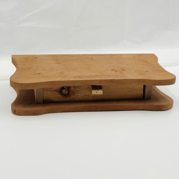 Vintage handmade wood jewelry box